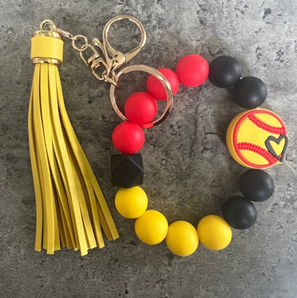 NWT Sports Beaded Wristlet Keychain - Picture 6 of 9